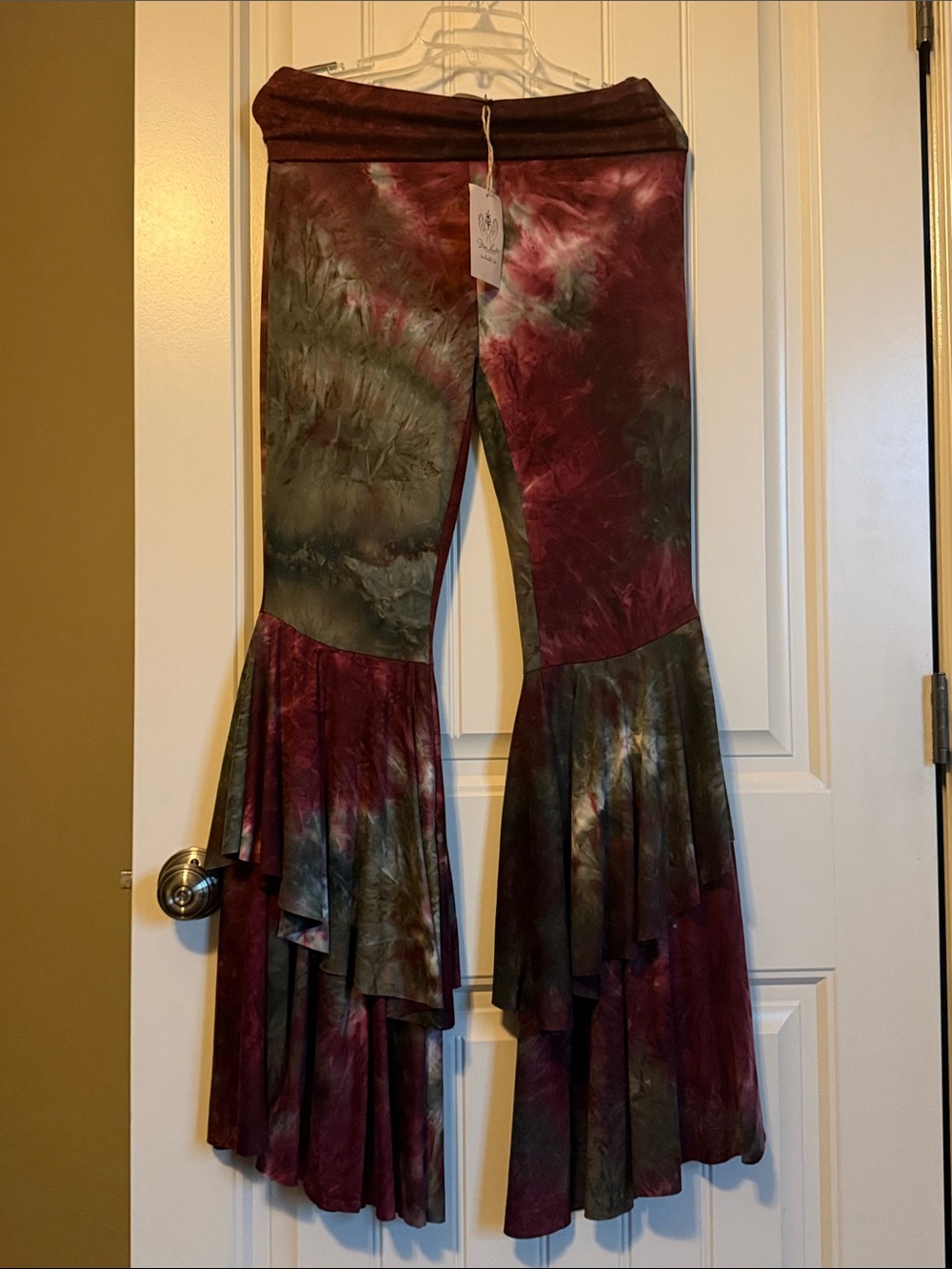 Kantha Bae open hands brown velvet bells